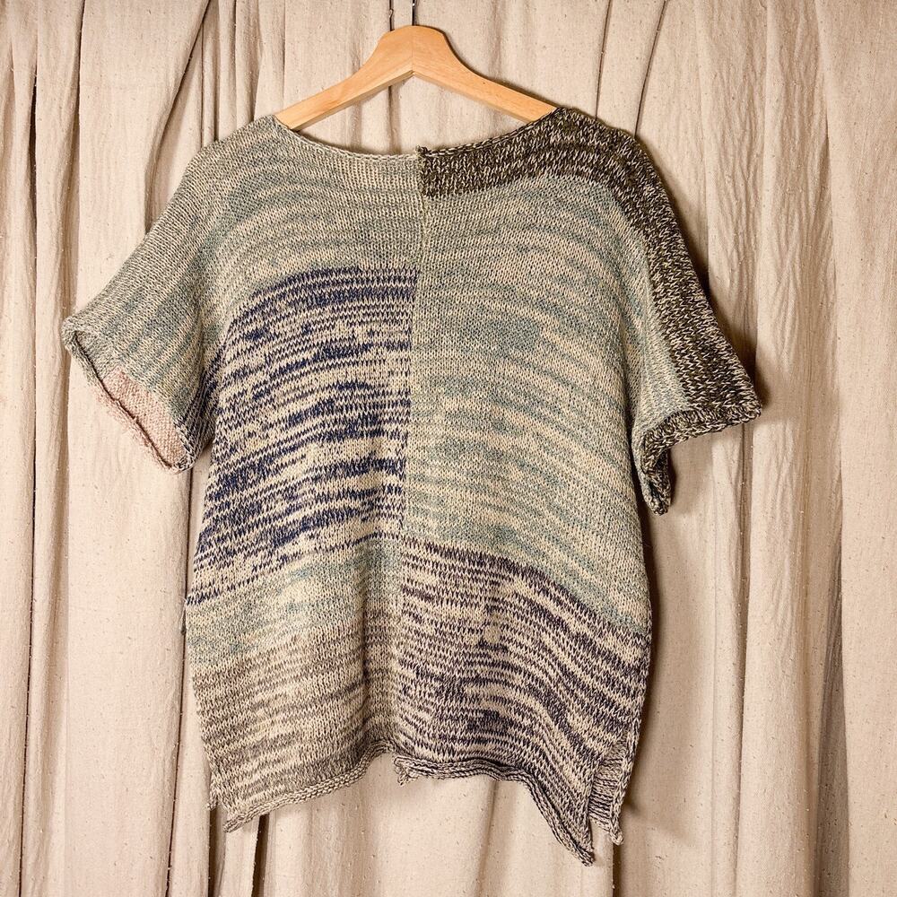 Skif International Artisan Colorblock Patchwork Knit Sweater‎ Top M/L - Picture 2 of 7